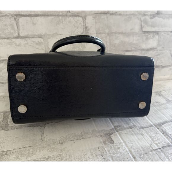 Michael Kors Selma Blue Patent Leather Tote Satchel Bag (stains) - Picture 6 of 8